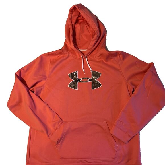 Under Armour Hoodie Womens Pink Coldgear Semi Fitted Storm 1 Sweatshirt 2XL - Picture 1 of 9